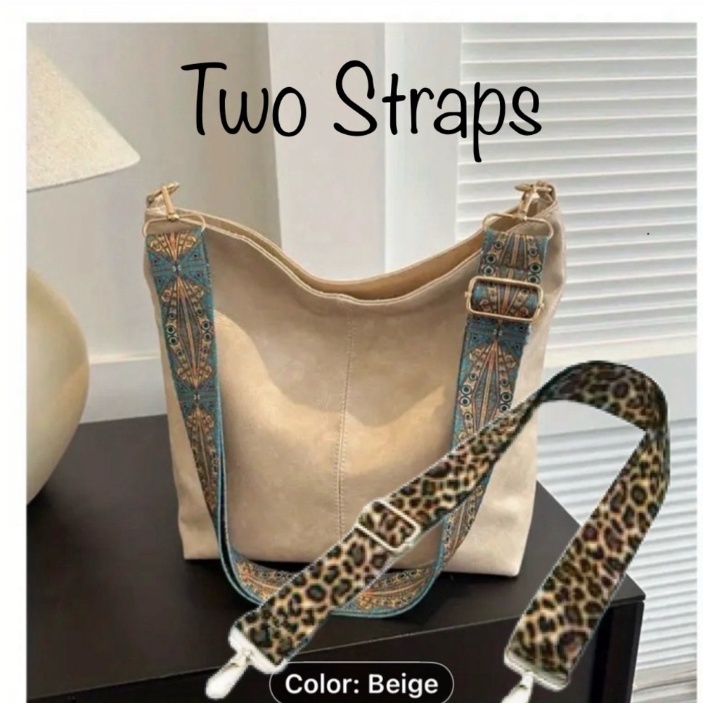 Vintage Crossbody Tote Bags, Retro Vegan Shoulder Bag. Two Straps Included….